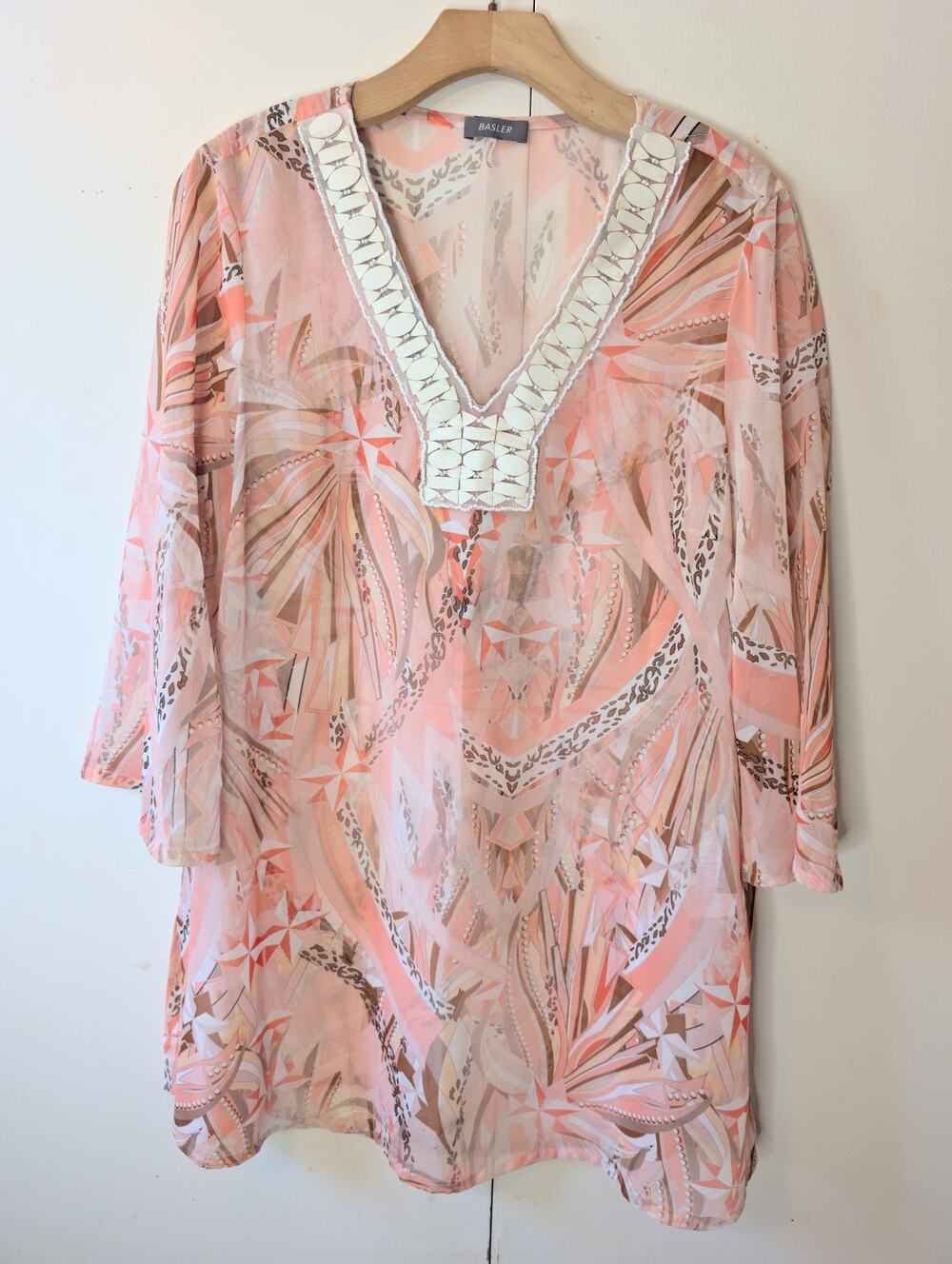Basler Sheer Pink Top